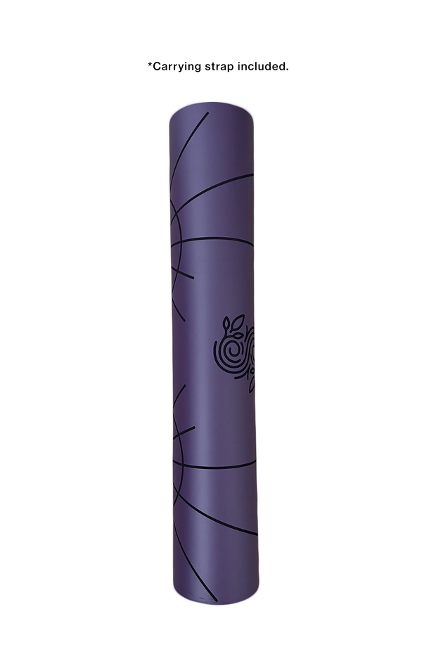 Pro Grip Deco Alignment - PU Yoga Mat (5mm) - Blackberry