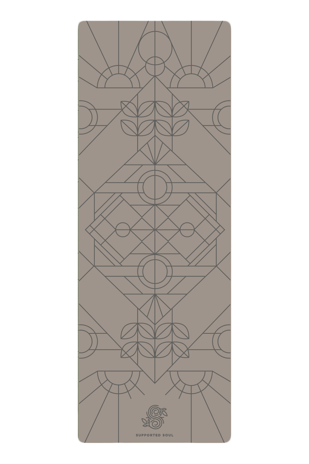 *PREORDER* Pro Grip Luxe Deco Alignment  - PU Yoga Mat (5mm) - Sand Dune