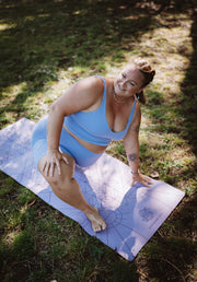 Pro Grip Luxe Deco Alignment  - PU Yoga Mat (5mm) - Lavender Haze