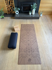 Pro Grip Deco Alignment - PU Yoga Mat (5mm) - Coffee
