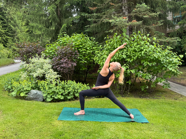 Pro Grip Deco Alignment - PU Yoga Mat (5mm) - Evergreen