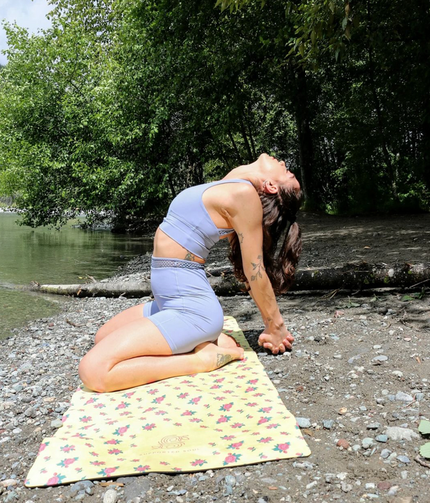Ditsy Rose - All-in-One Suede Yoga Mat (3.5mm) *sample*