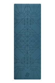 Pro Grip Luxe Deco Alignment- PU Yoga Mat (5mm) - Deep Indigo