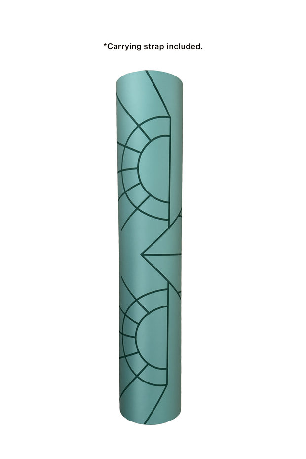 Pro Grip Deco Alignment - PU Yoga Mat (5mm) - Eucalyptus *new