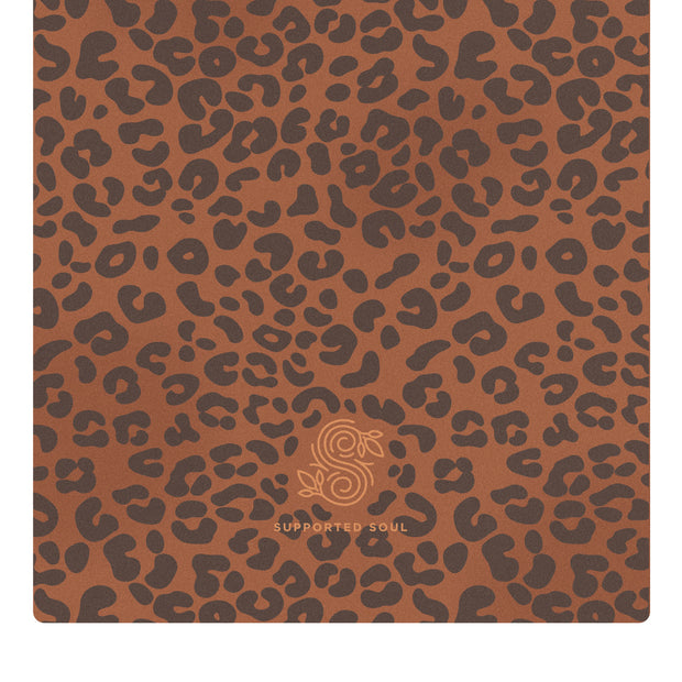 Leopard - Brown - All-in-One Suede Yoga Mat (3.5mm)