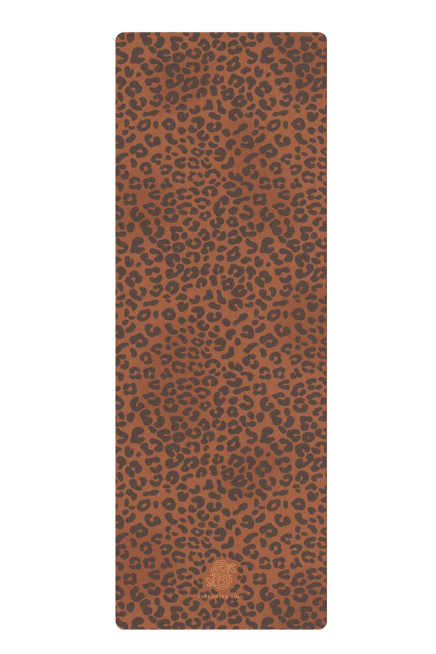 Leopard - Brown - All-in-One Suede Yoga Mat (3.5mm)
