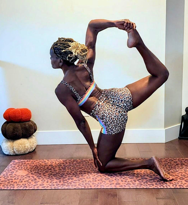 Leopard - Brown - All-in-One Suede Yoga Mat (3.5mm)