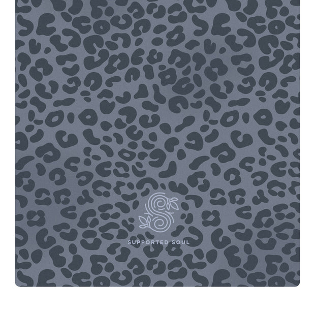 Leopard - Grey - All-in-One Suede Yoga Mat (3.5mm)