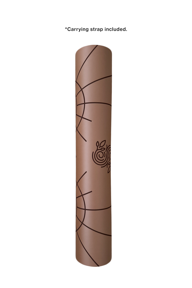 Pro Grip Deco Alignment - PU Yoga Mat (5mm) - Coffee