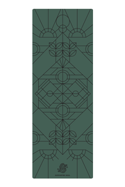 Pro Grip Deco Alignment - PU Yoga Mat (5mm) - Evergreen