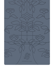Pro Grip Luxe Floral Alignment- PU Yoga Mat (5mm) - Storm Cloud