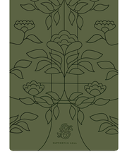 Pro Grip Floral Alignment - PU Yoga Mat (5mm) - Woodland