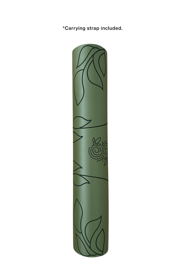 Pro Grip Floral Alignment - PU Yoga Mat (5mm) - Woodland