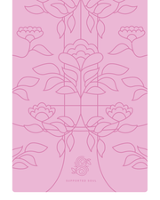 Pro Grip Luxe Floral Alignment- PU Yoga Mat (5mm) - Cotton Candy