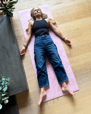 Pro Grip Luxe Floral Alignment- PU Yoga Mat (5mm) - Cotton Candy
