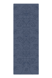 Pro Grip Luxe Floral Alignment- PU Yoga Mat (5mm) - Storm Cloud