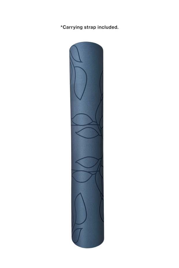 Pro Grip Luxe Floral Alignment- PU Yoga Mat (5mm) - Storm Cloud