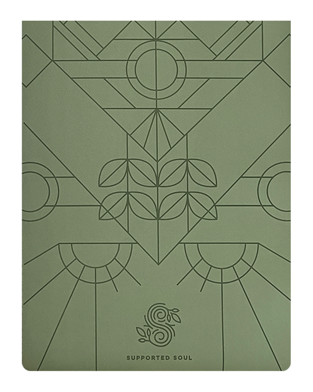 *Preorder* Pro Grip Luxe Deco Alignment- PU Yoga Mat (5mm) - Soft Sage