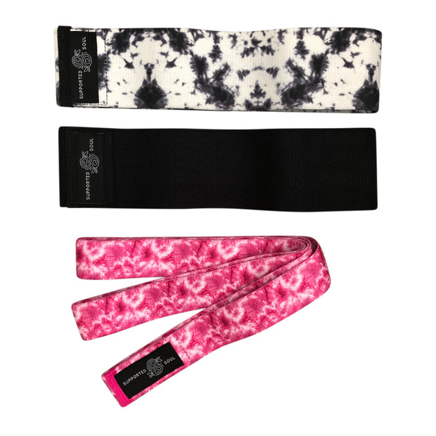 Tie Dye Fabric Resistance Band Set